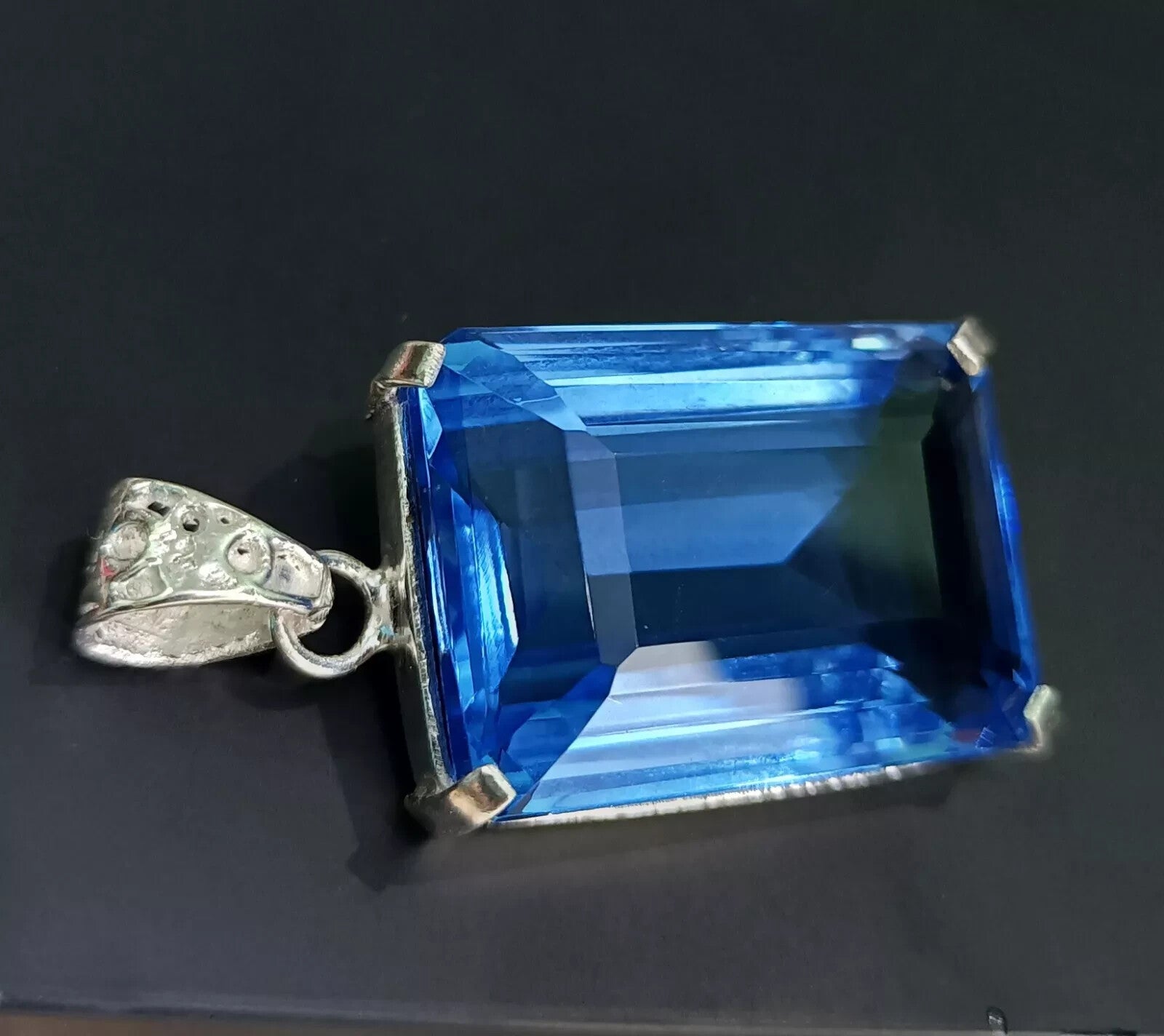 89.05 Ct Certified Natural Topaz 925 Solid Silver Emerald Pendant Loose Gemstone