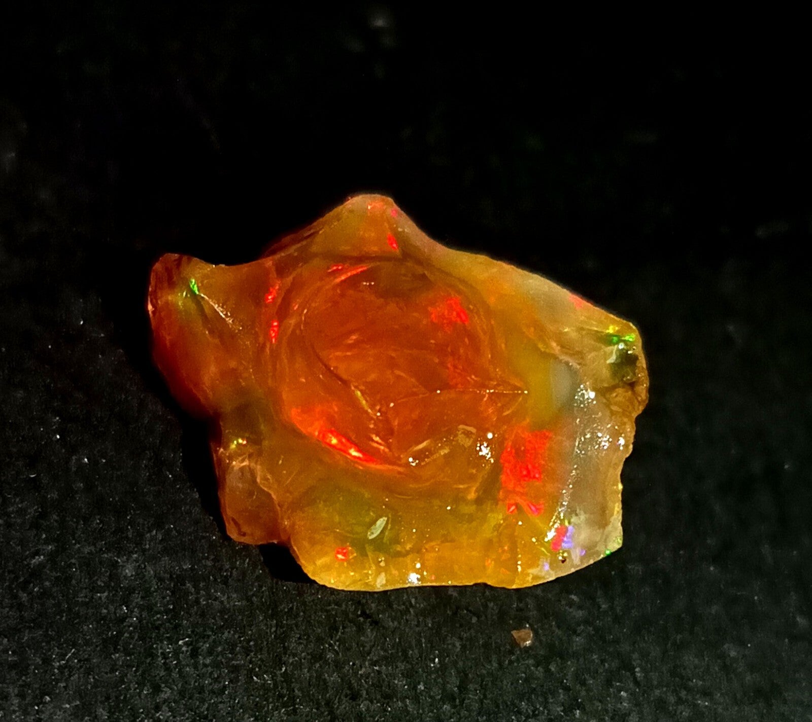 A++Play of Color 8.35 Ct Natural Ethiopian Black Opal Welo Rough LOOSE GEMSTONE