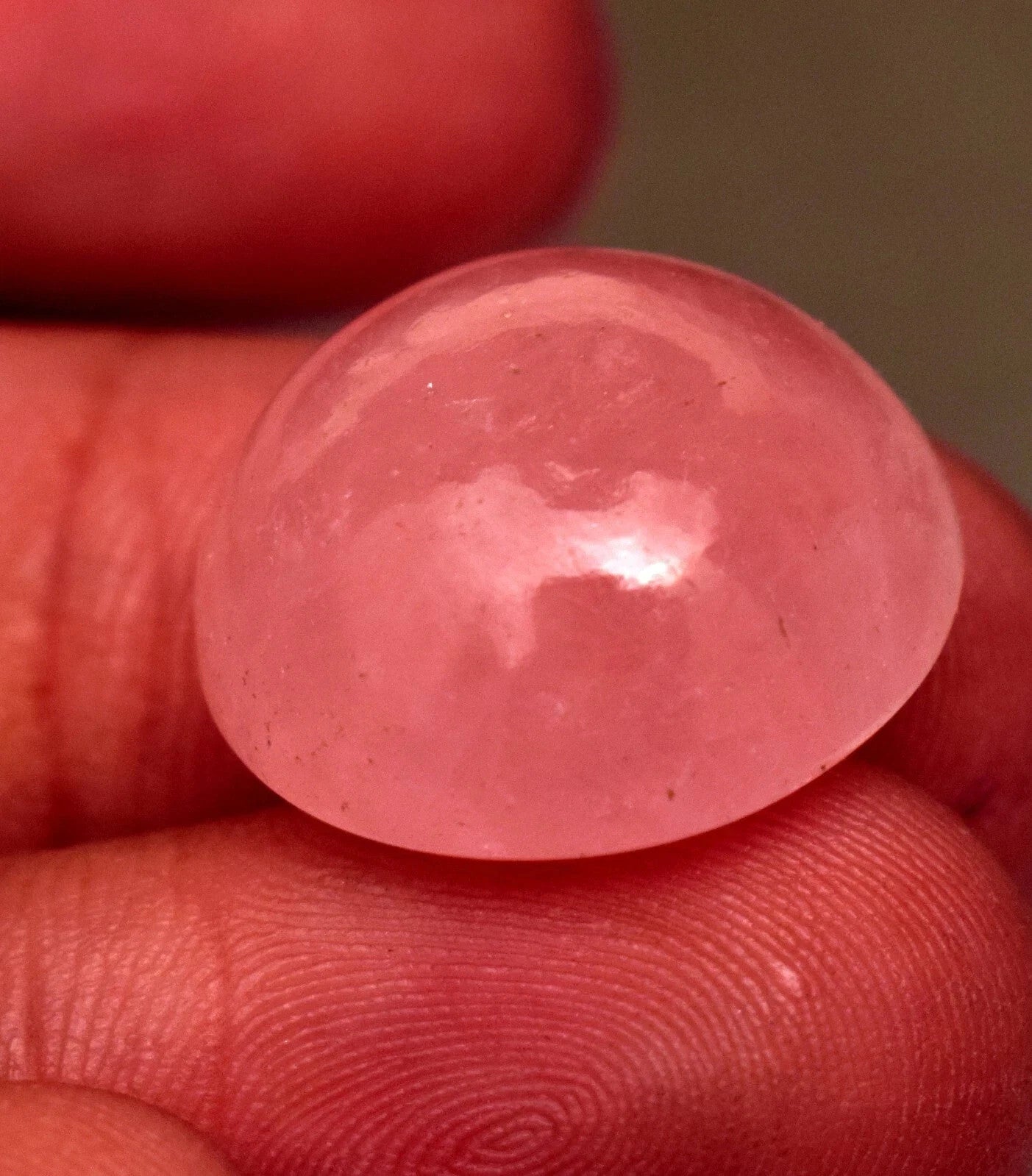 Natural Morganite Cabochon Loose Gemstone 20.55Ct Round Shape Certified Gemstone
