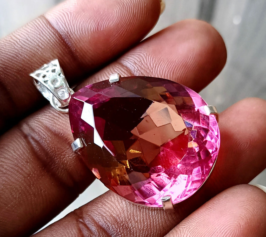 99.10 Ct Natural Zultanite 925 Silver Pear Cut Pendant Loose Gems EGL Certified