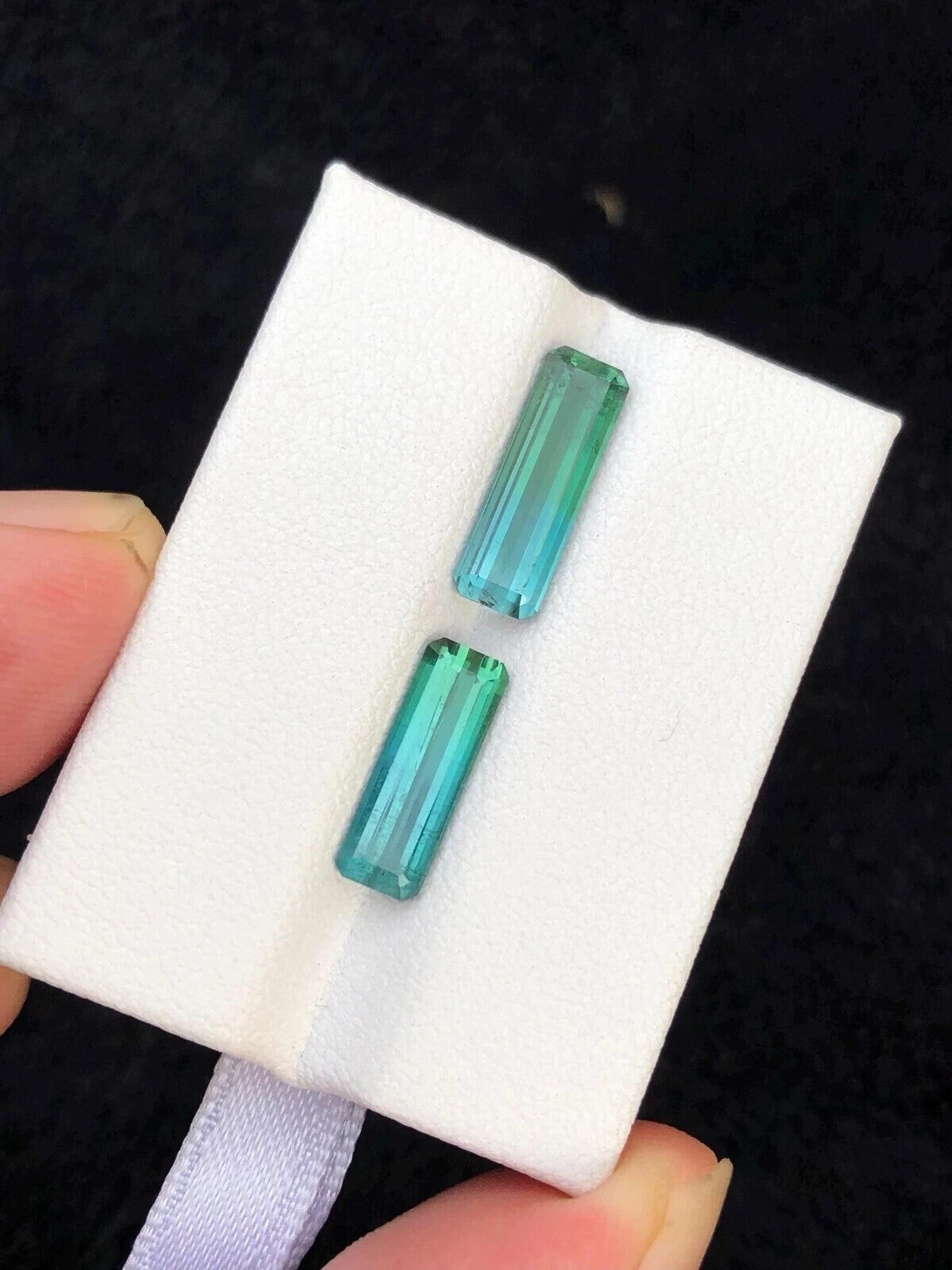 Certified Natural Blue Green Paraiba Tourmaline 15 Ct (2 Pcs) Loose Gemstone