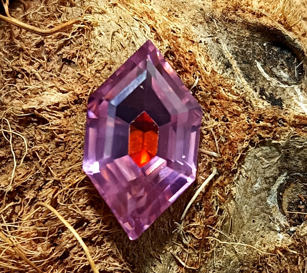 24.70 Ct A++ NATURAL Ceylon PITAMBARI Sapphire Bi-Color Certified Fancy GEMSTONE