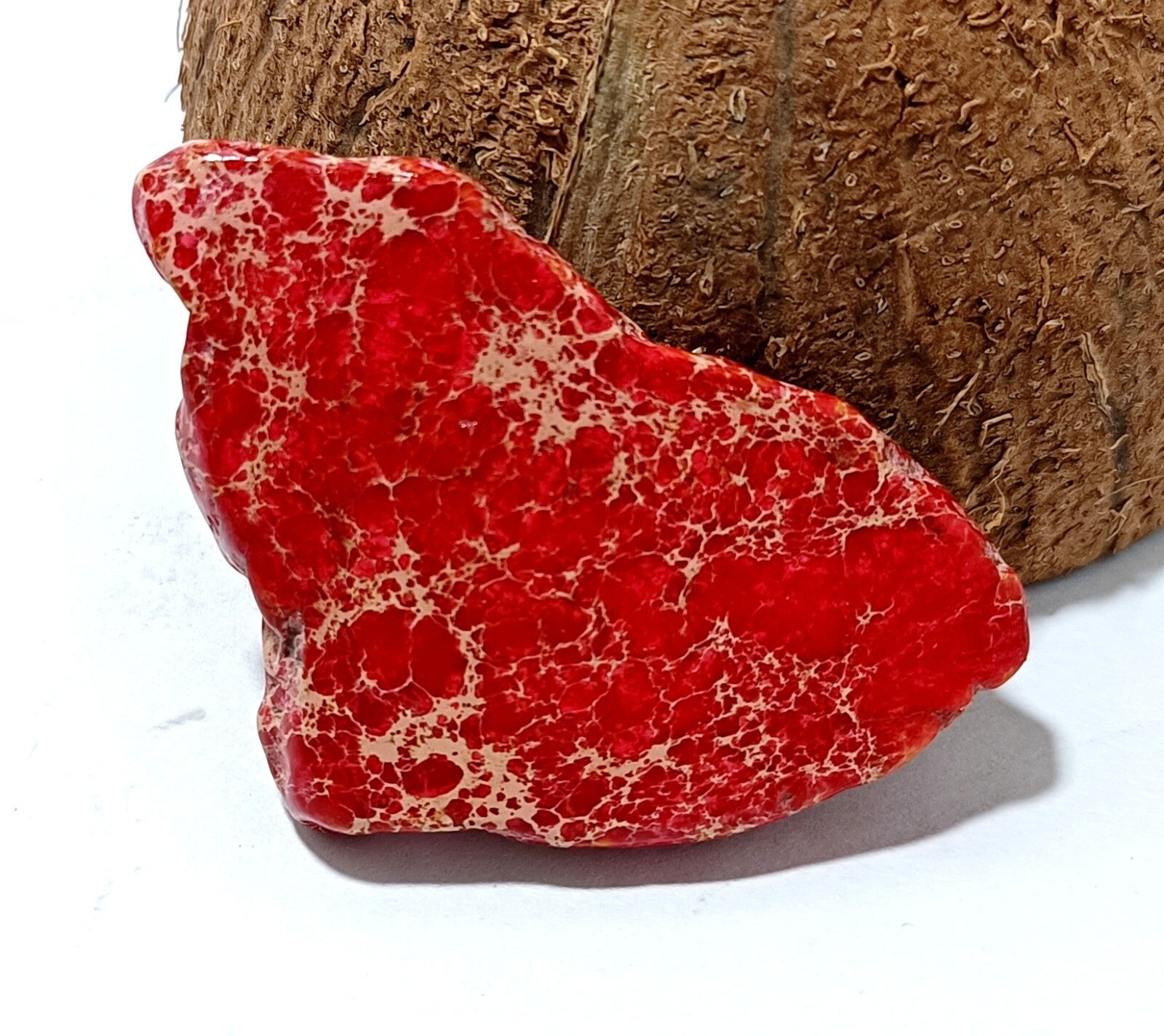 58.5 Ct Natural Arizona Superior Red Turquoise Slab Rough Certified Gemstone