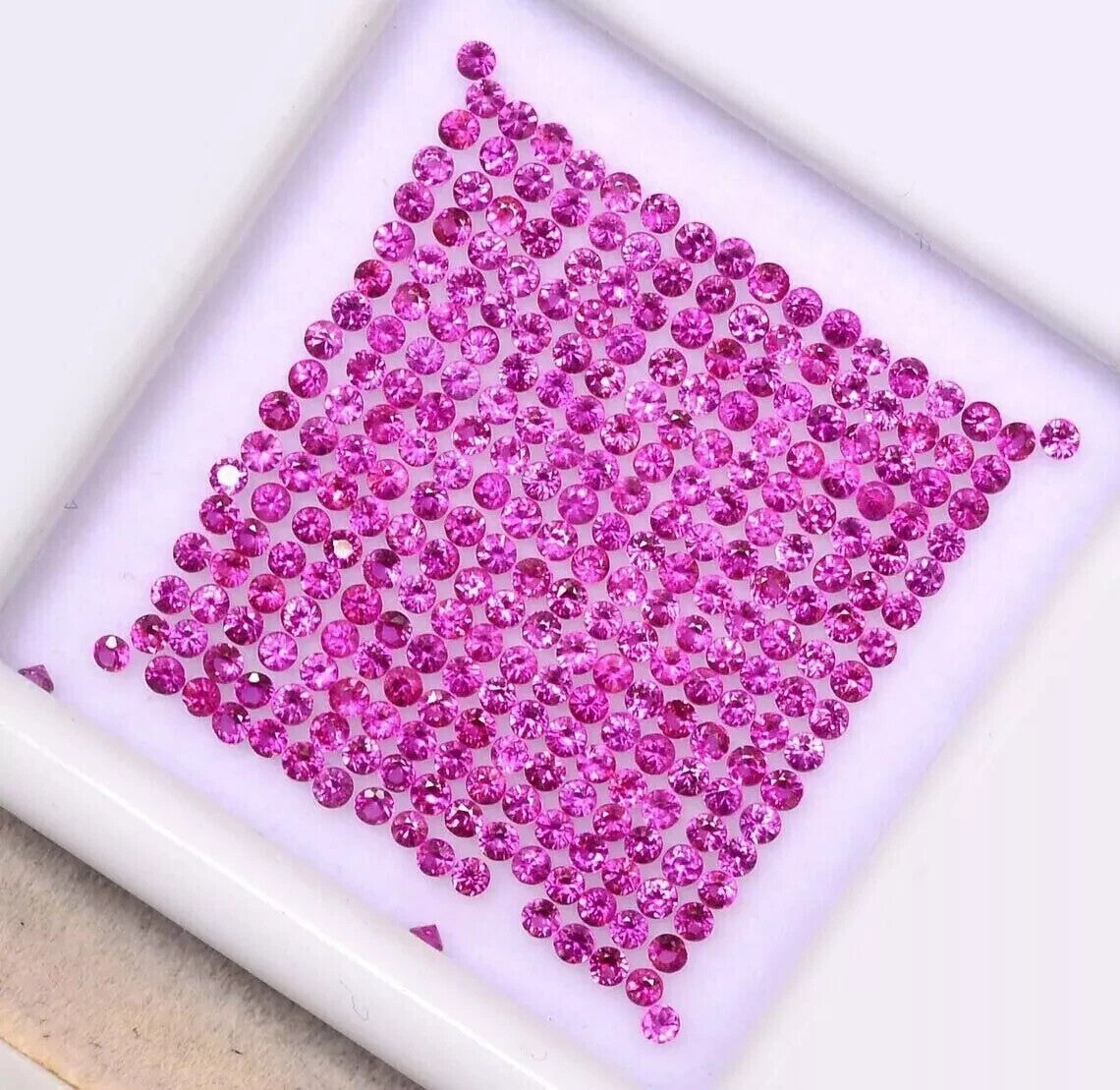 Natural Pink Color Sapphire 3 mm Round Cut Lot 200 Pcs Certified Loose Gemstone