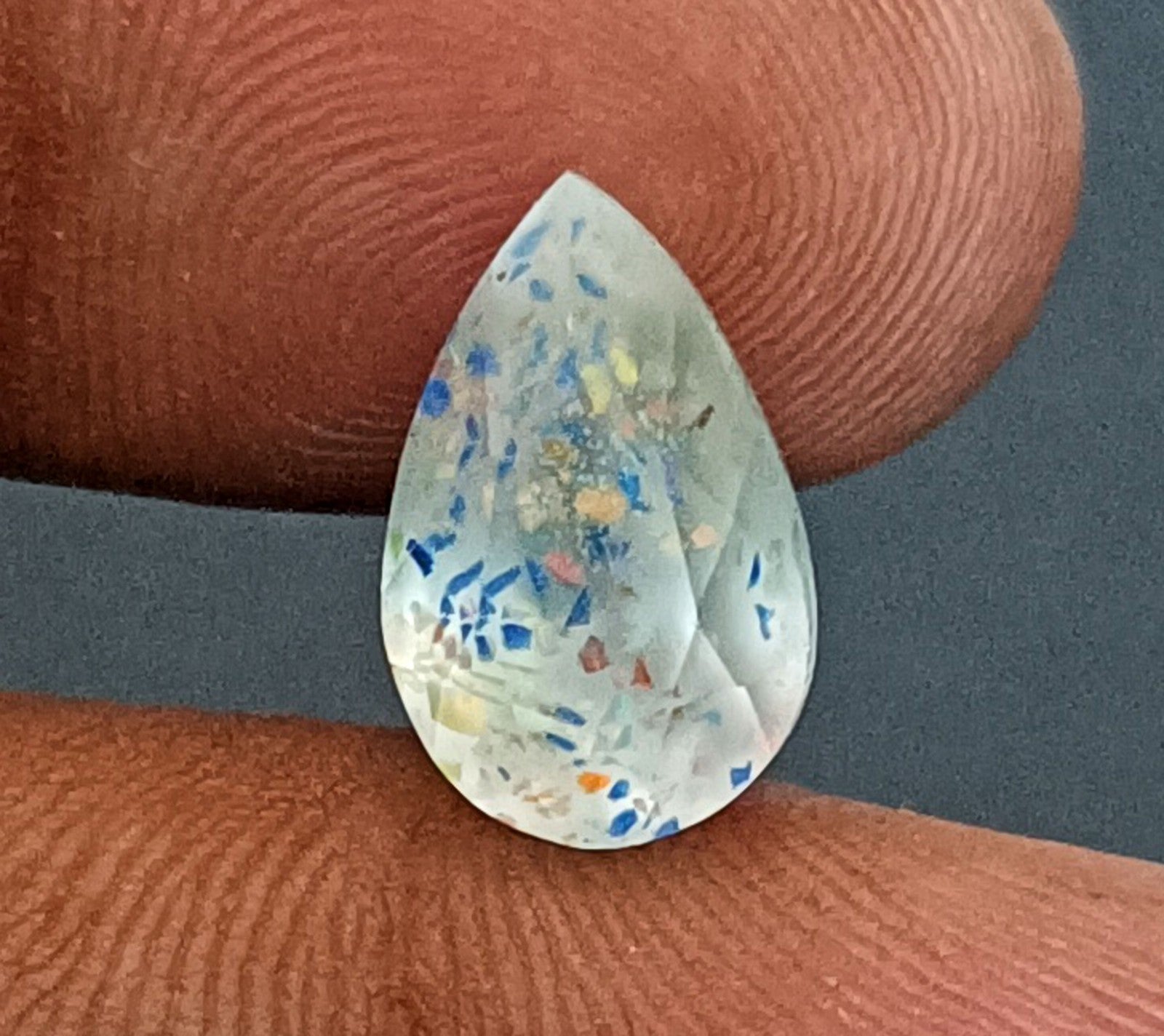 7.20 Ct Lepidocrocite Bloodshot Pear Natural Super Seven Cacoxenite Jewlery Gems