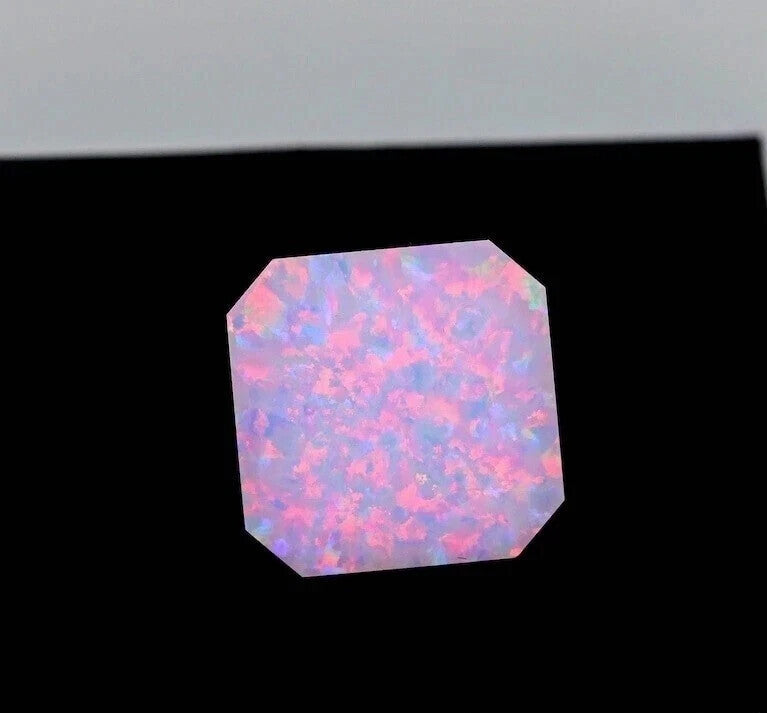 10 Ct Rare Certified Natural Bi-Color Fire Opal Asscher Cut Loose Gemstone