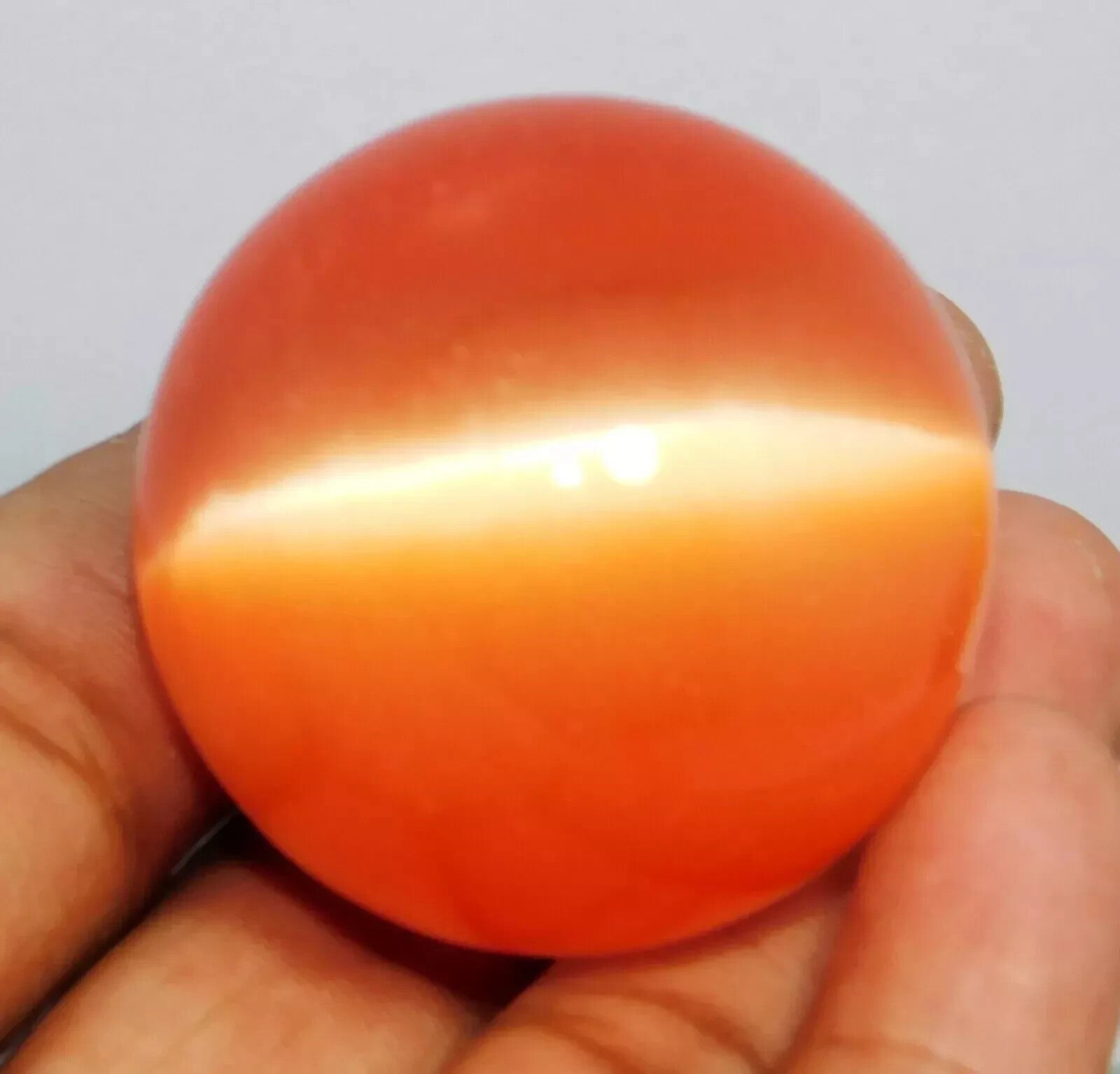 Chrysoberyl 446.5 Ct Natural Orange Cats Eye Ball Cut Loose Certified Gemstone