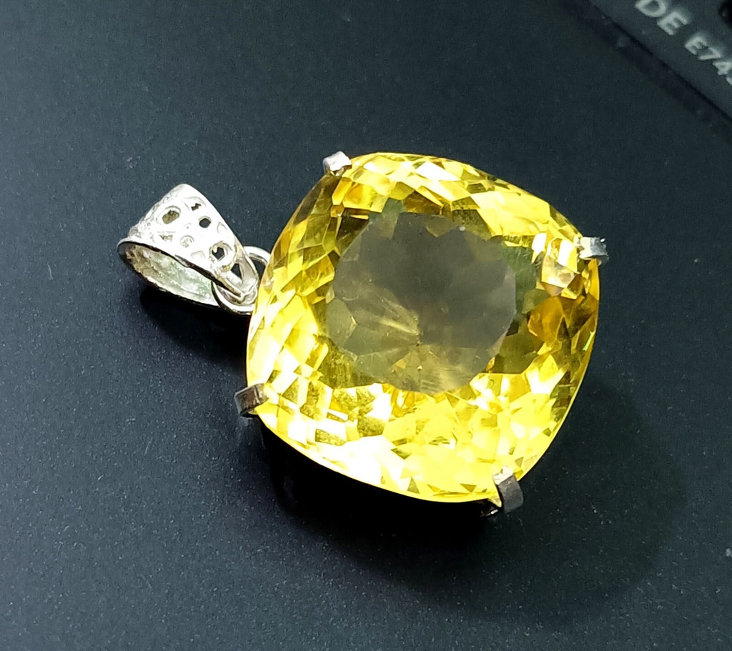 Certified Natural 85.70 Ct Brazilian Cushion Cut Topaz Pendant Loose Gemstone