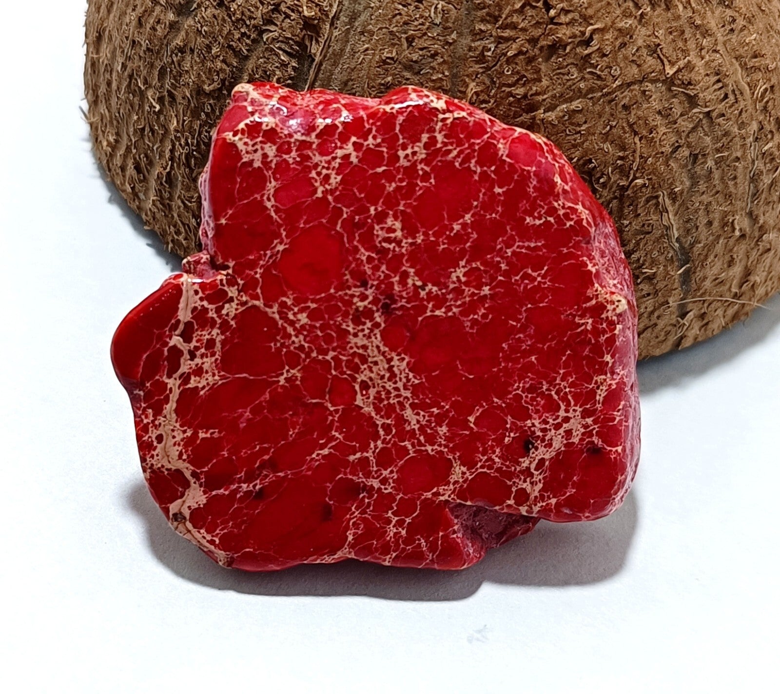 78.5 Ct Natural Arizona Superior Red Turquoise Slab Rough Certified Gemstone