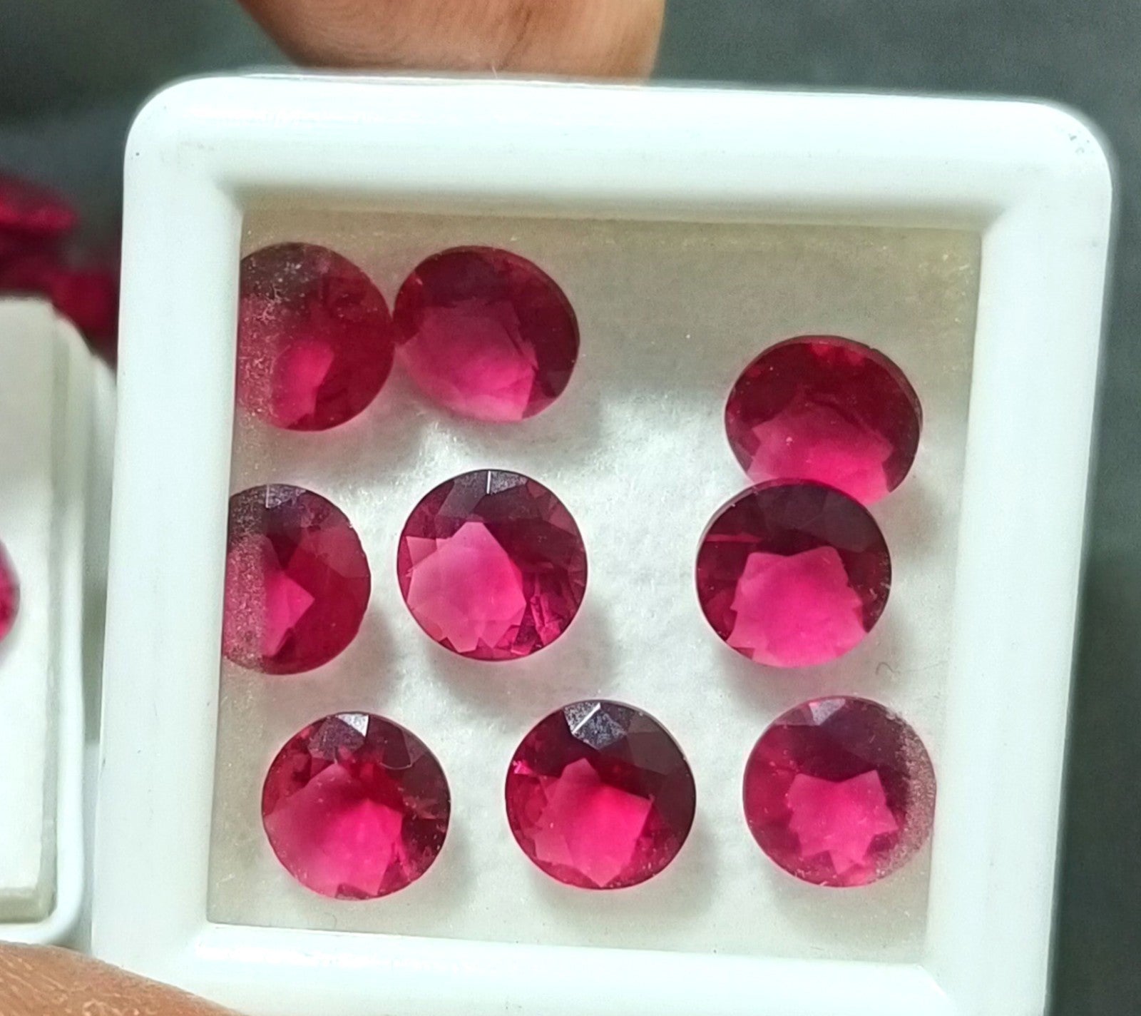 6 mm 15 Pcs Lot EGL Certified Natural Cambodian Rhodolite Zircon Loose Gemstone