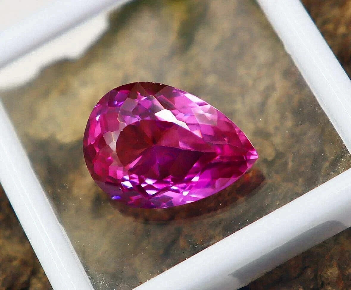 NATURAL Loose Montana Bi-Color Change Sapphire Pear Cut GEMSTONE 10.35 Ct