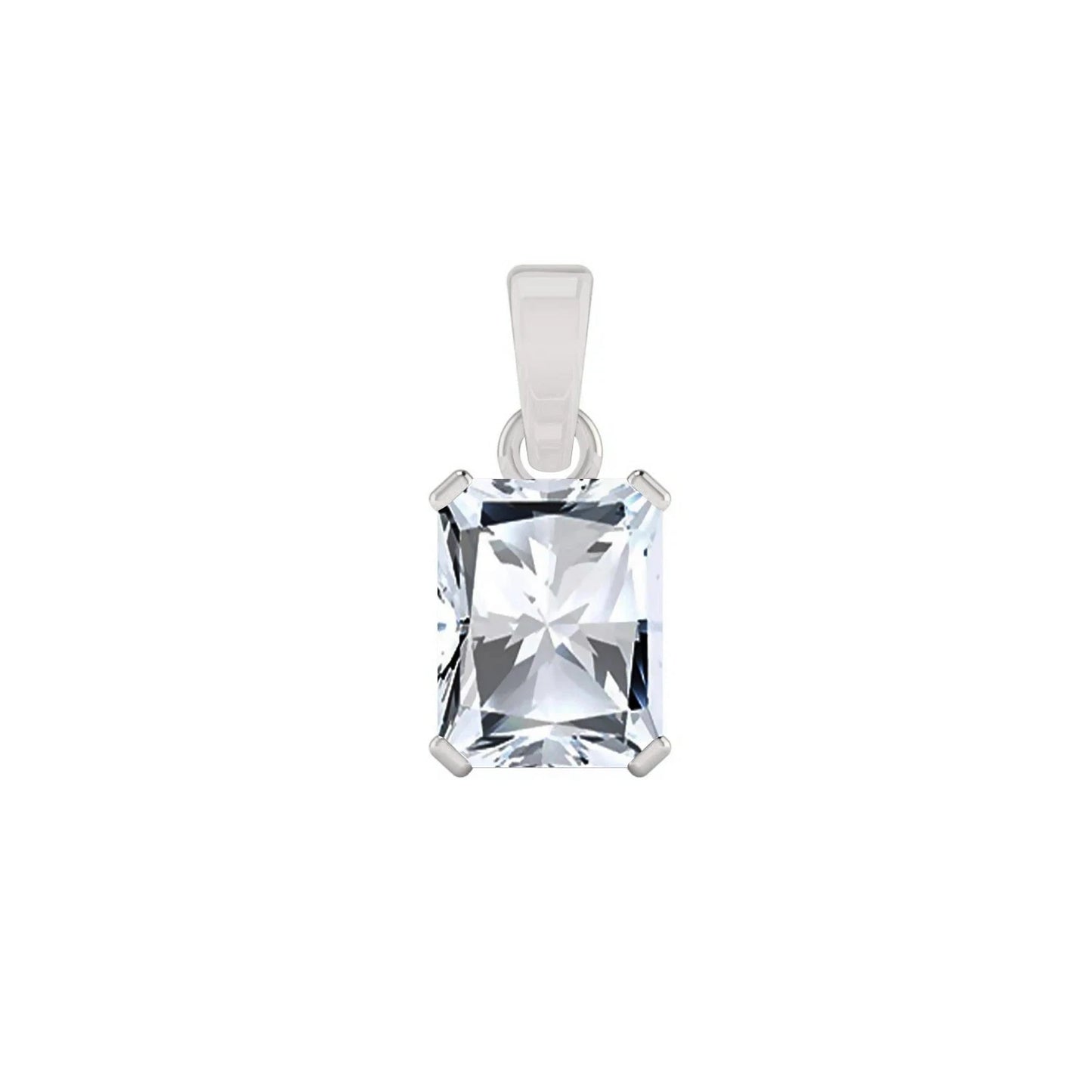RARE 5.50 Ct White Solitaire Diamond Necklace | Certified & Brilliant 925 Sterling Silver