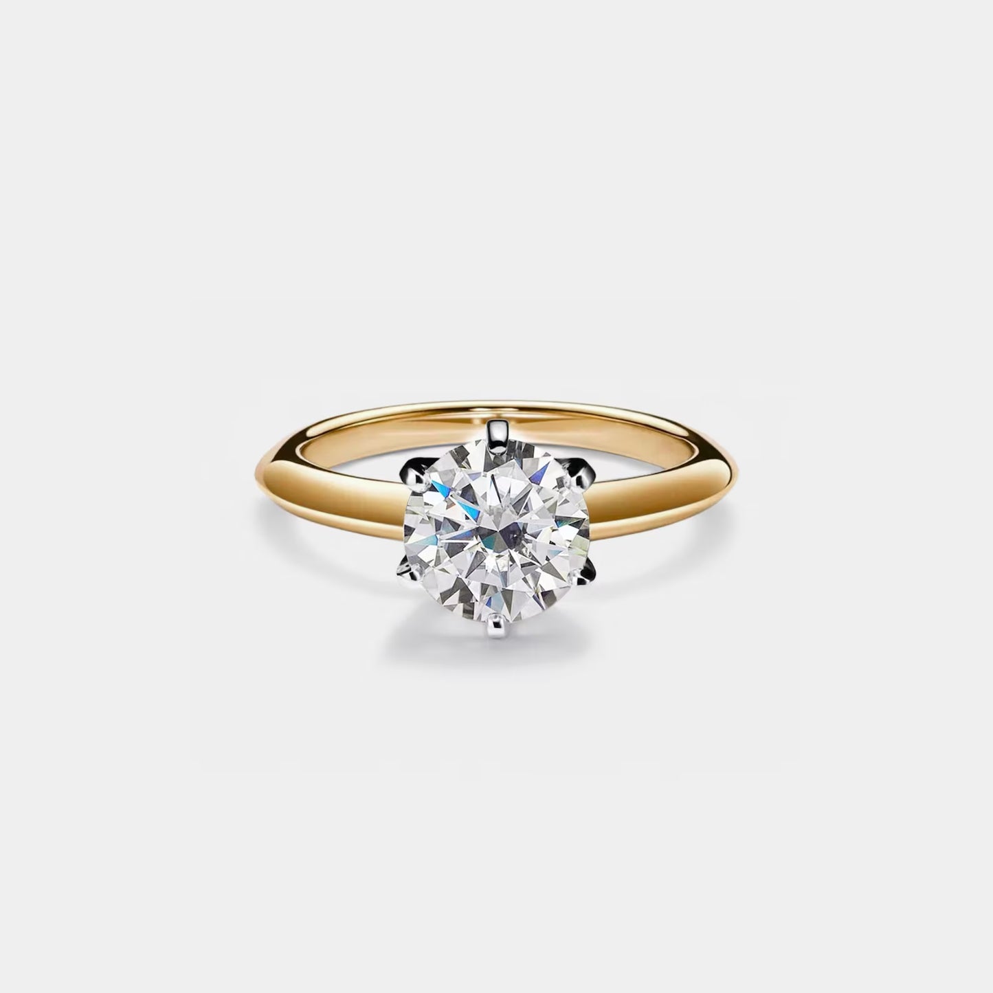 SparkleSmartGems Lab grown diamond Engagement Ring • Six-Prong Solitaire Lab grown diamond Ring • Sterling Silver Wedding Jewelry • Trendy Best Friend Gift