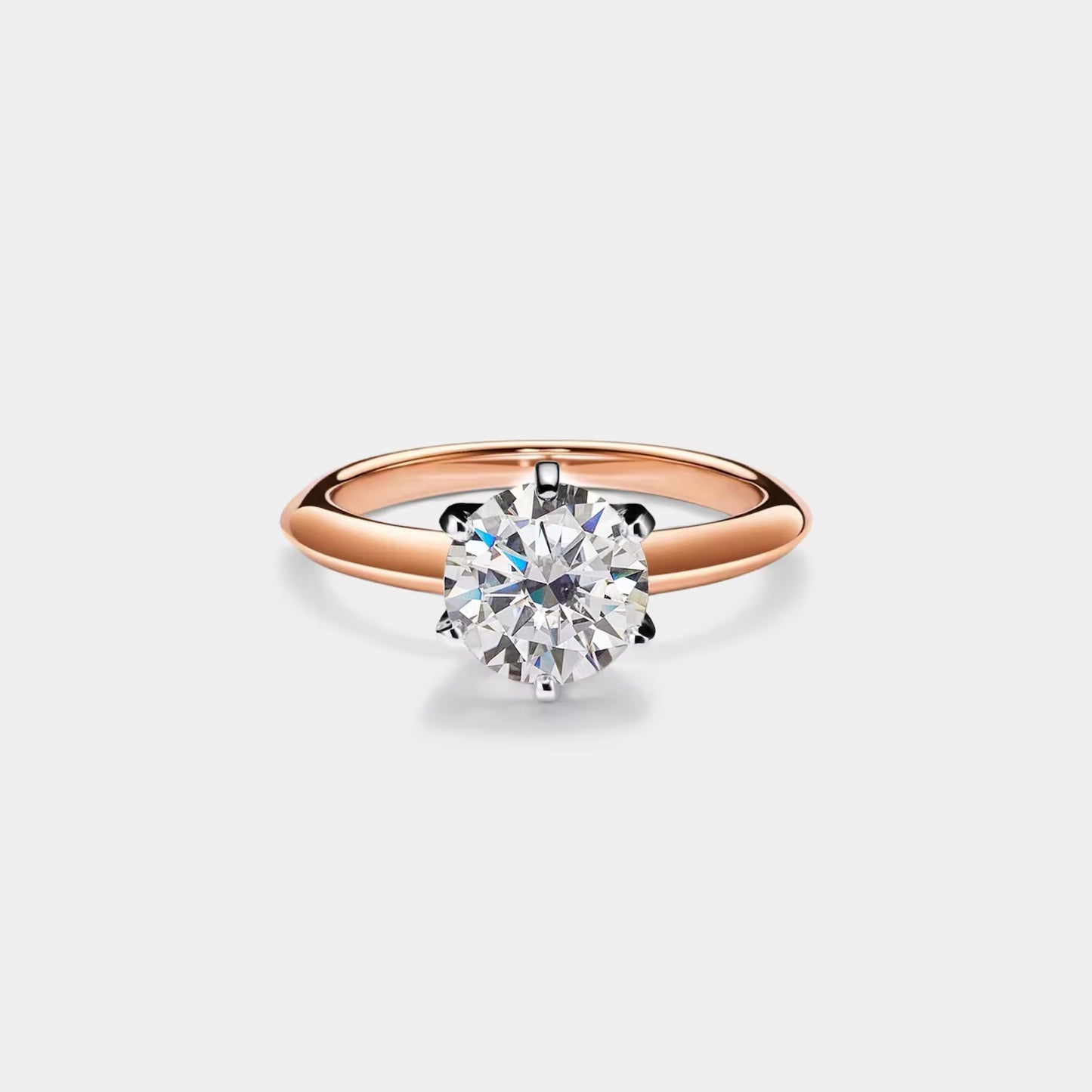 SparkleSmartGems Lab grown diamond Engagement Ring • Six-Prong Solitaire Lab grown diamond Ring • Sterling Silver Wedding Jewelry • Trendy Best Friend Gift