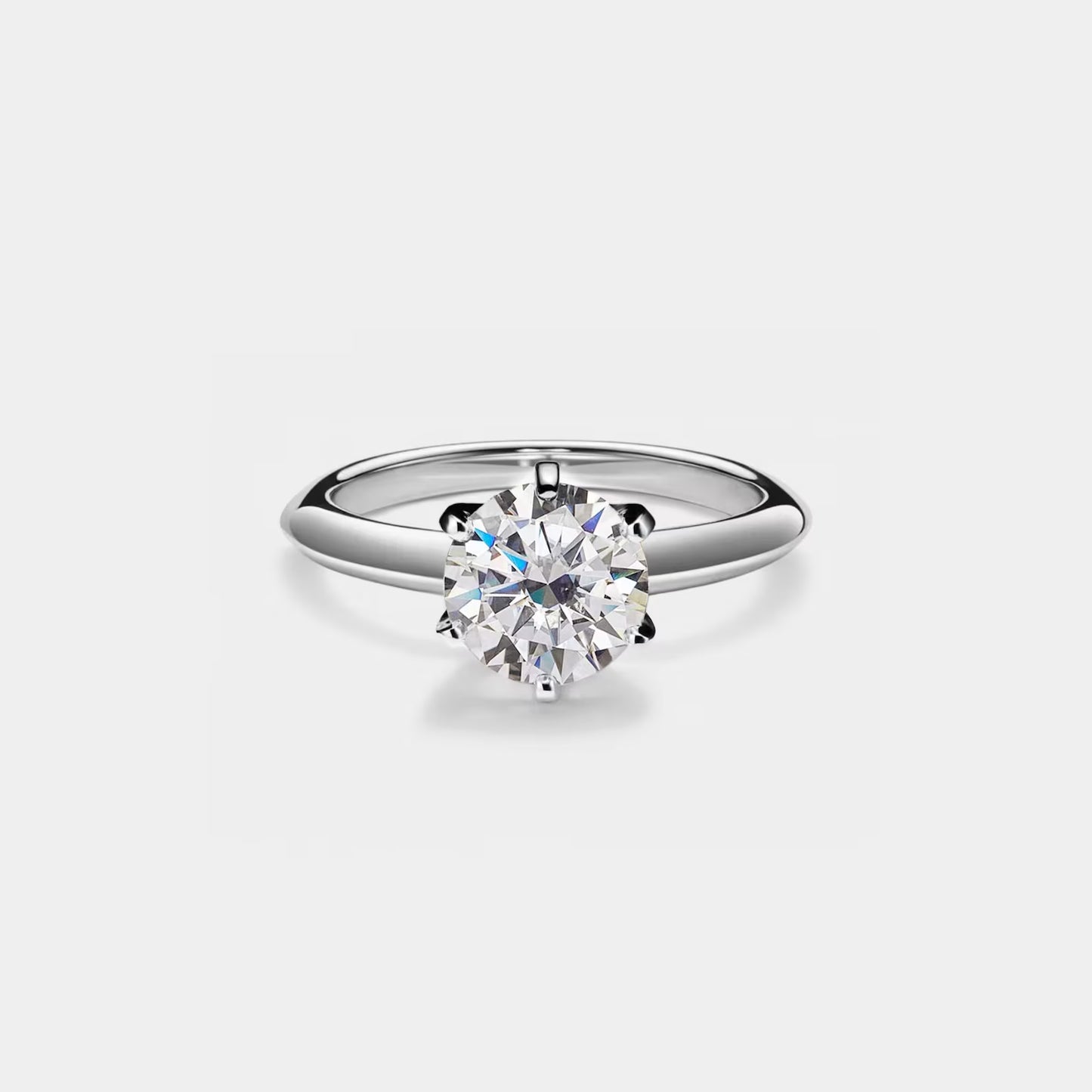 SparkleSmartGems Lab grown diamond Engagement Ring • Six-Prong Solitaire Lab grown diamond Ring • Sterling Silver Wedding Jewelry • Trendy Best Friend Gift